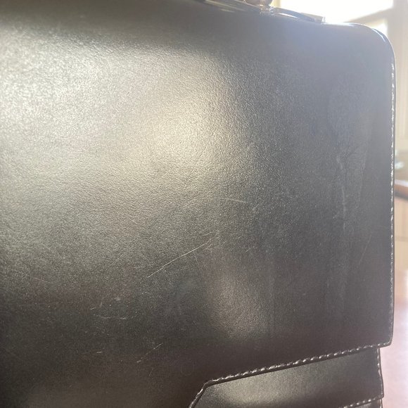 Vintage 1960's/70's  Dofan black leather purse- made in France - Picture 5 of 10